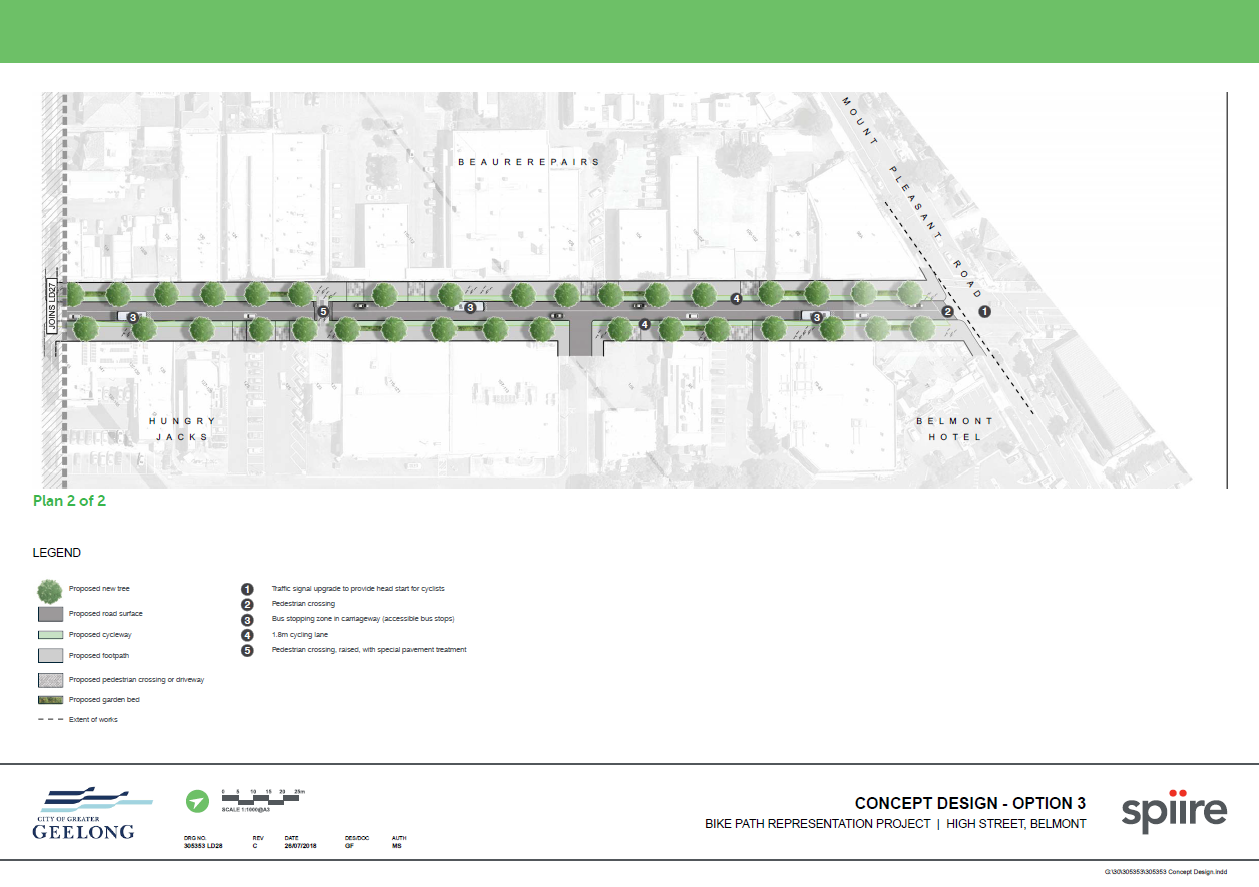 Alternate High Street Designs Considered - Roslyn Road to Mt Pleasant Road - page 2 - option 3