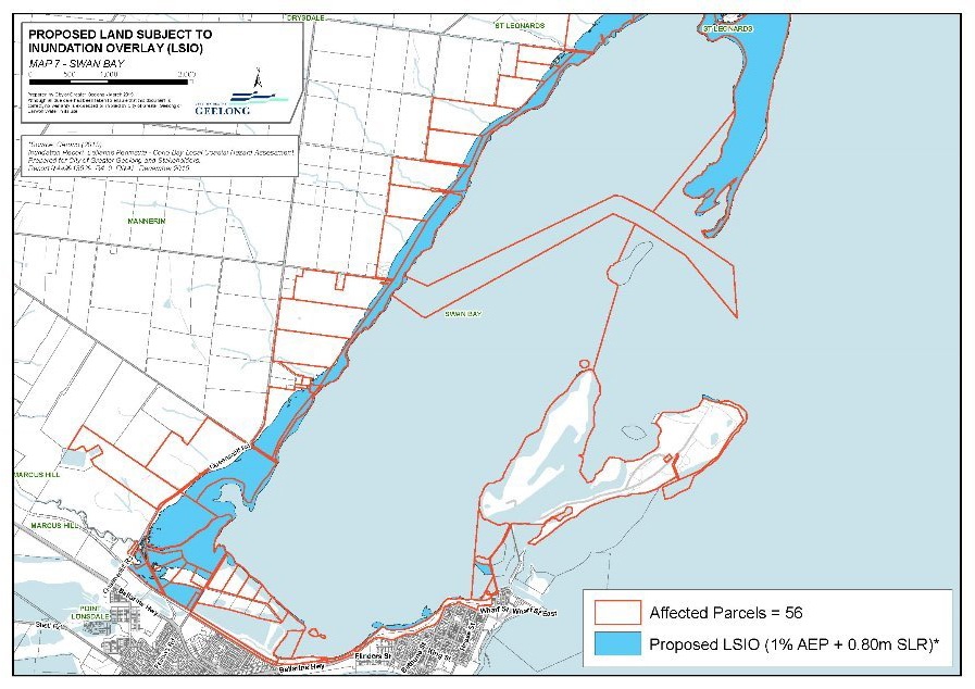 Proposed Land Subject to Inundation Overlay - Map 7 Swan Bay