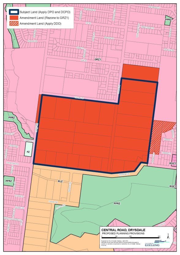 Proposed Amendment C363 Planning Provisions map
