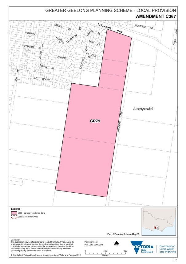 Amendment C367 - map showing general residential zone