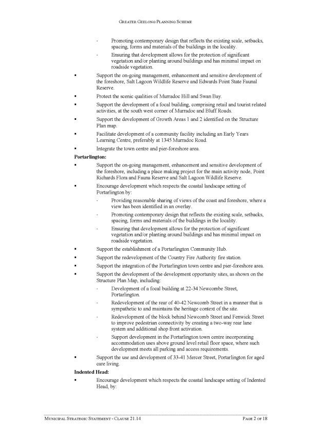 Municipal Strategic Statement - Clause 21.14 - Page 2 of 18