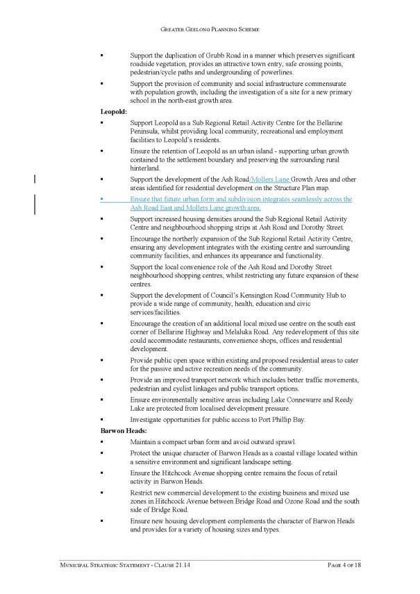 Municipal Strategic Statement - Clause 21.14 - Page 4 of 18