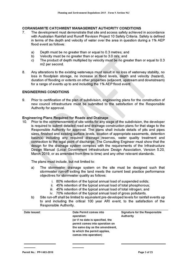 Planning Permit Number PP-1463-2016 - Page 3 of 23