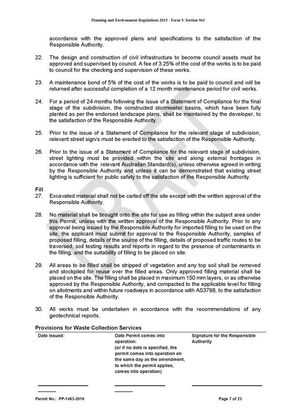 Planning Permit Number PP-1463-2016 - Page 7 of 23