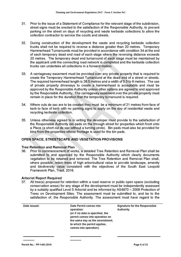 Planning Permit Number PP-1463-2016 - Page 8 of 23