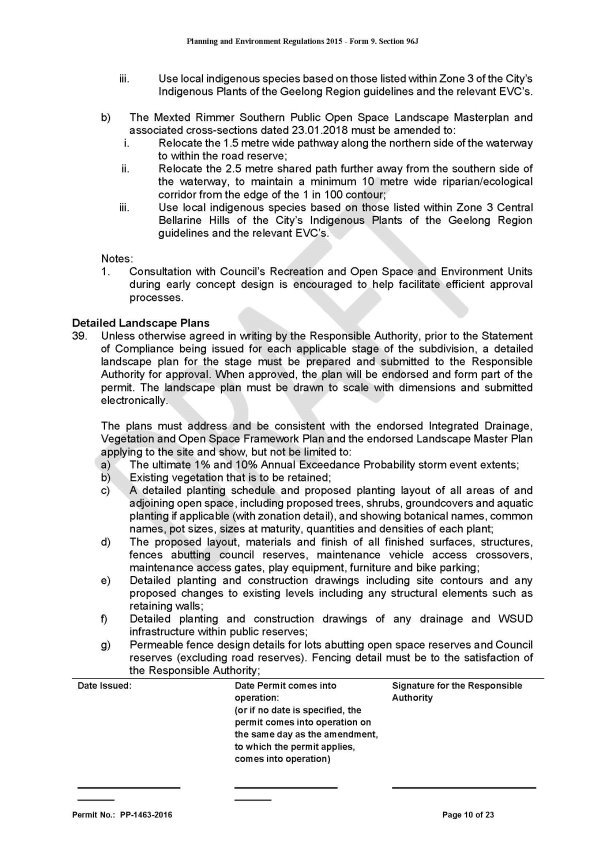 Planning Permit Number PP-1463-2016 - Page 10 of 23