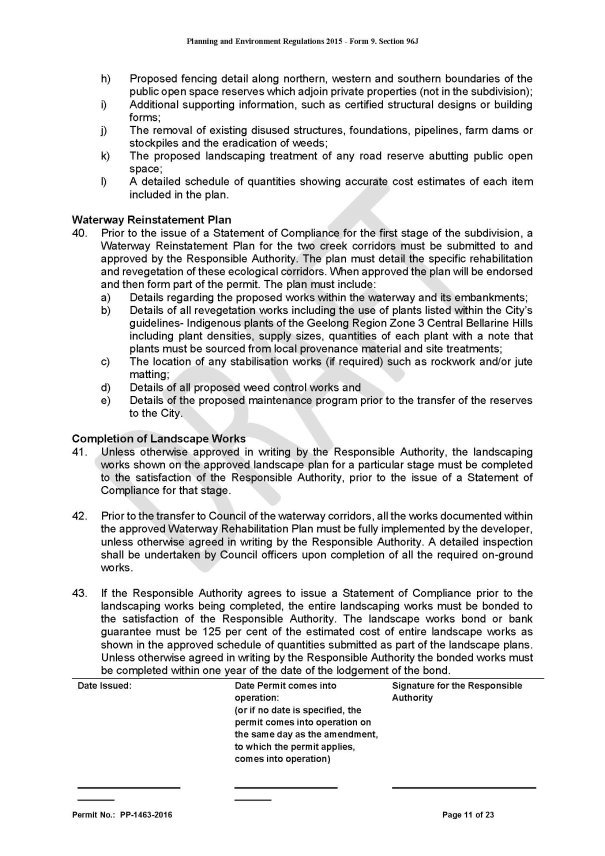 Planning Permit Number PP-1463-2016 - Page 11 of 23