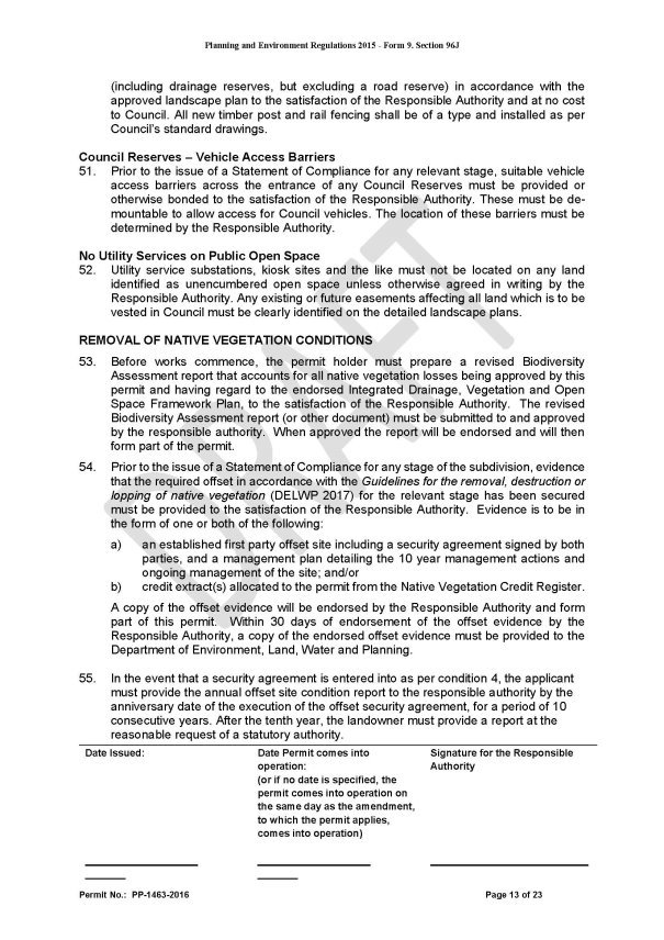 Planning Permit Number PP-1463-2016 - Page 13 of 23