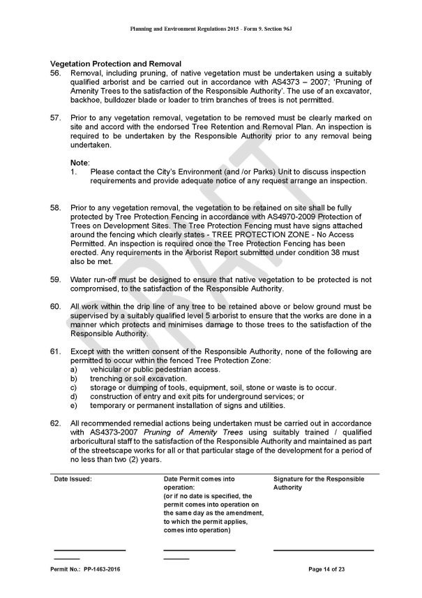 Planning Permit Number PP-1463-2016 - Page 14 of 23