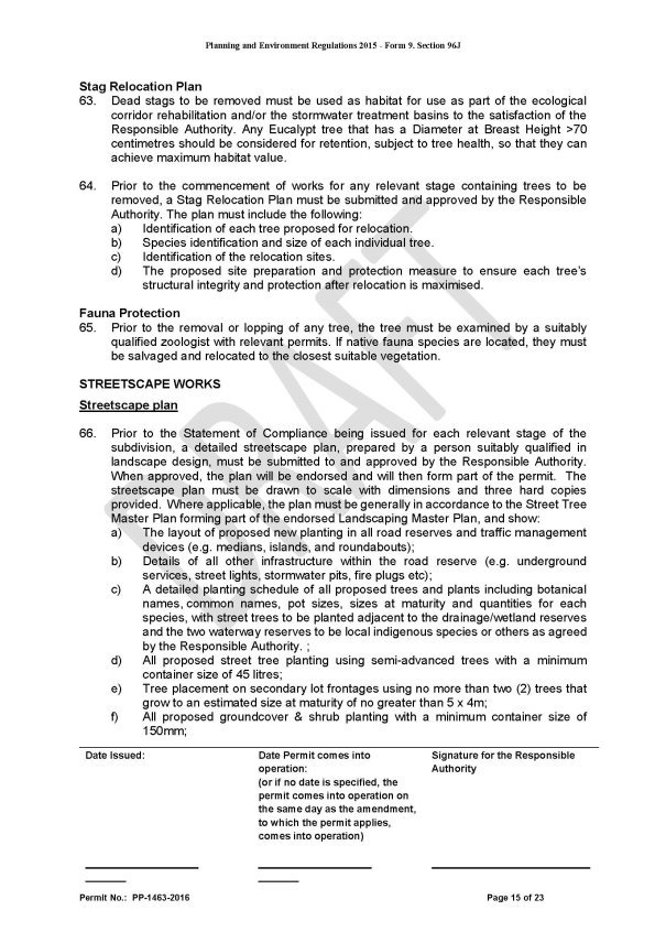 Planning Permit Number PP-1463-2016 - Page 15 of 23