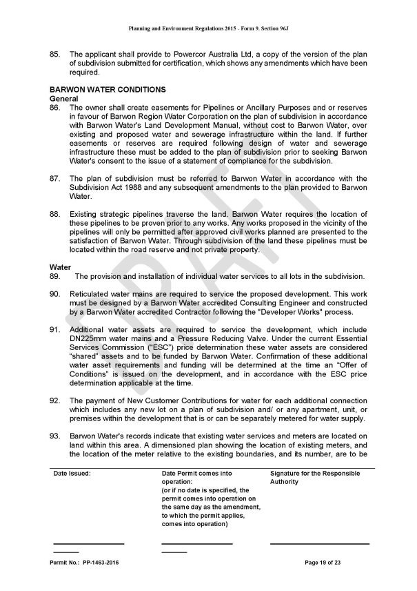 Planning Permit Number PP-1463-2016 - Page 19 of 23