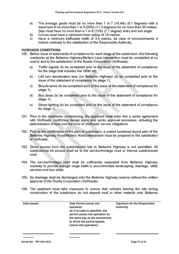 Planning Permit Number PP-1463-2016 - Page 21 of 23