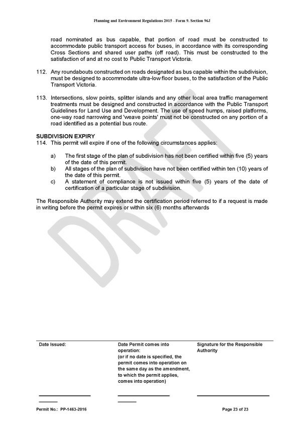 Planning Permit Number PP-1463-2016 - Page 23 of 23