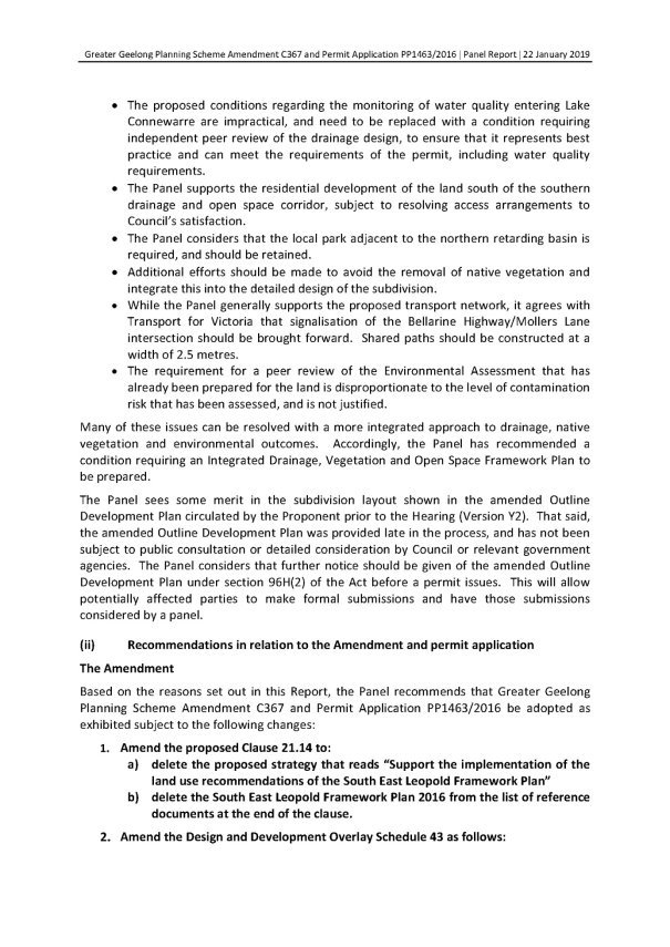 Attachment 5 - C367 Panel Report Executive Summary - Page 3 of 6