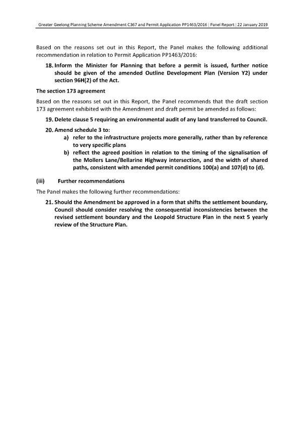 Attachment 5 - C367 Panel Report Executive Summary - Page 6 of 6