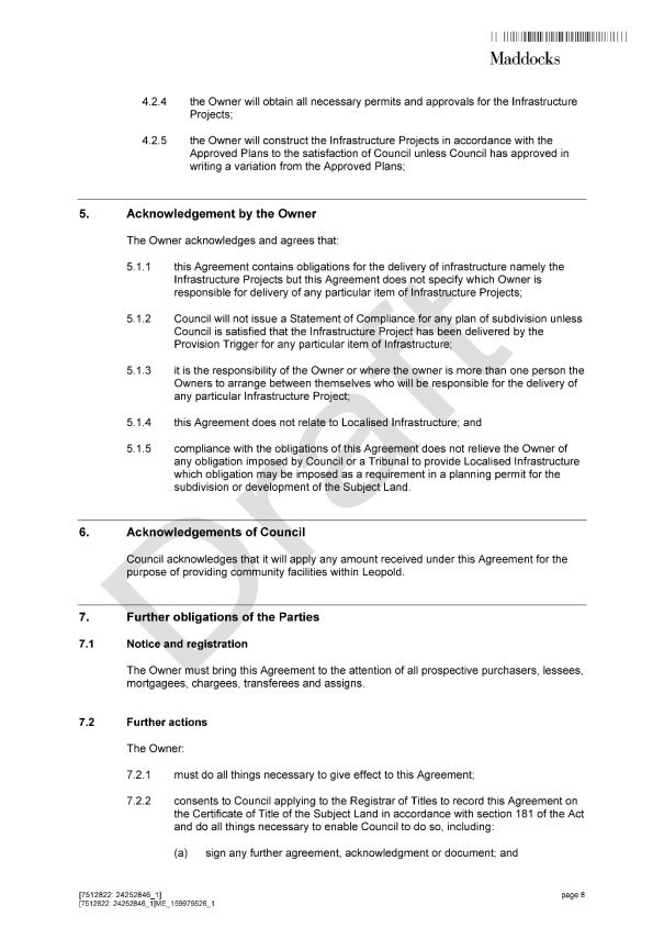 Section 173 agreement - Page 8