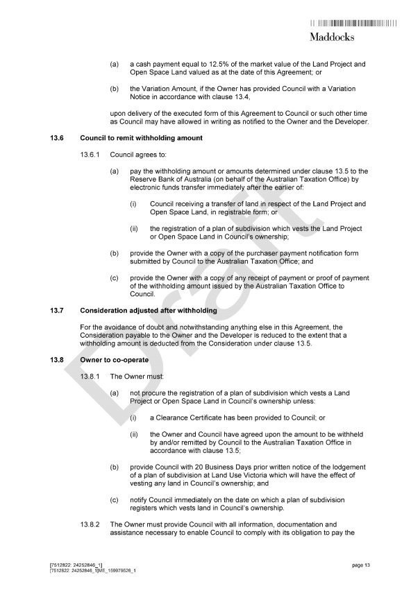 Section 173 agreement - Page 13