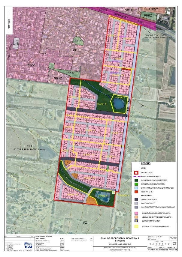 Revised subdivision plan to be endorsed as part of planning permit 1436/2016