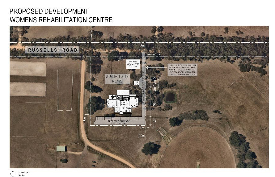 Aerial view - proposed development - Womens rehabilitation centre
