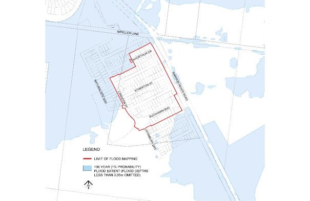 Revised flood map