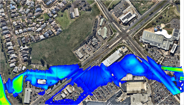 Map of the 1% AEP flood extent