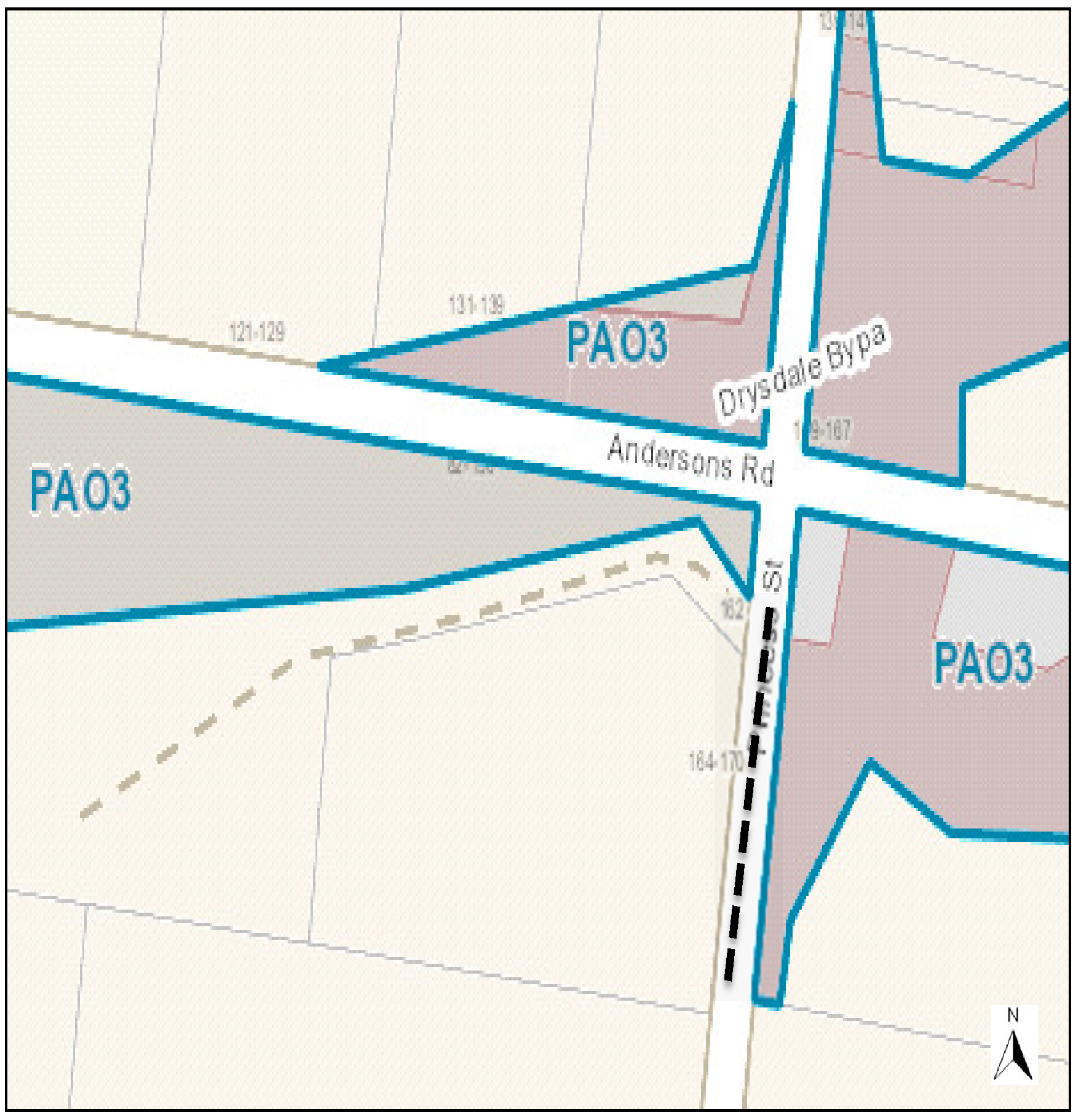 Map showing section of Princess Street to be renmaed Benham Street