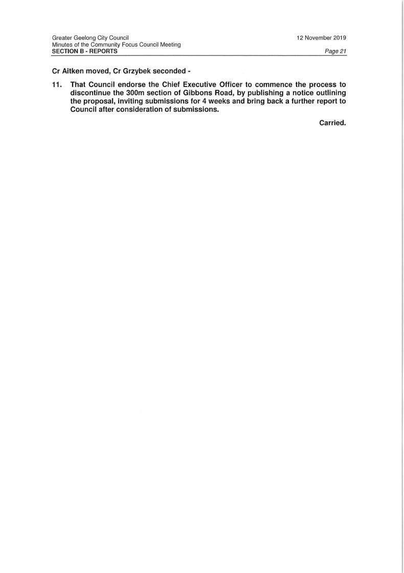 Attachment 2 - page 2 of Road Closure - Gibbons Road Lara Report - 12 November 2019