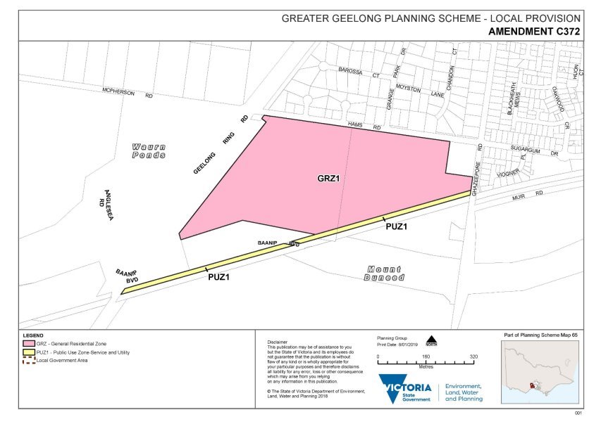 Amendment C372 - part of Planning Scheme Map 65