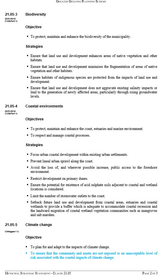 Municipal Strategic Statement  - Clause 21.05 - Page 2 of 5