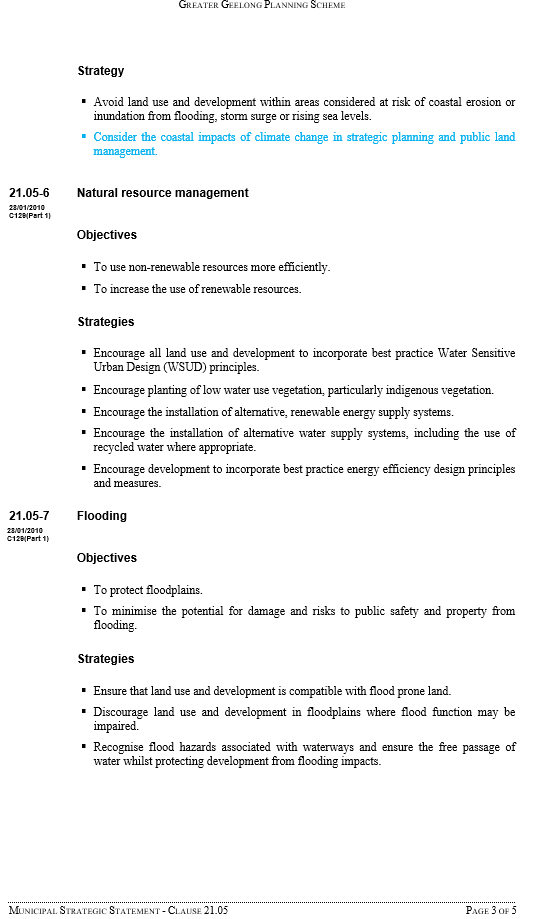 Municipal Strategic Statement  - Clause 21.05 - Page 3 of 5