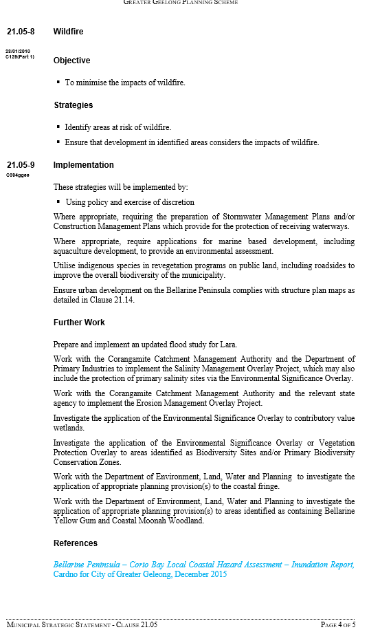Municipal Strategic Statement  - Clause 21.05 - Page 4 of 5