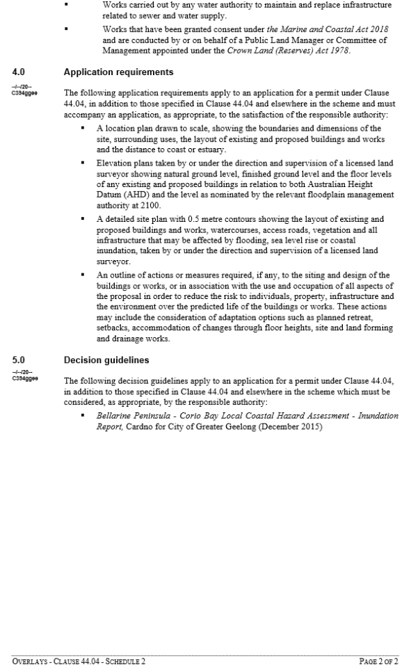Overlays - Clause 44.04 - Schedule 2 - Page 2 of 2