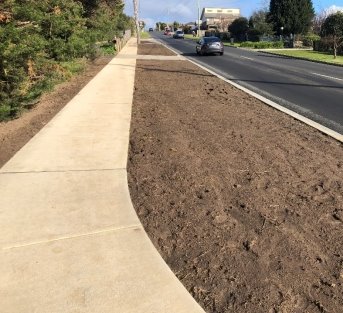 After works - powerpole removed and footpath realigned