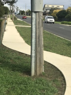 Before works - powerpole in place