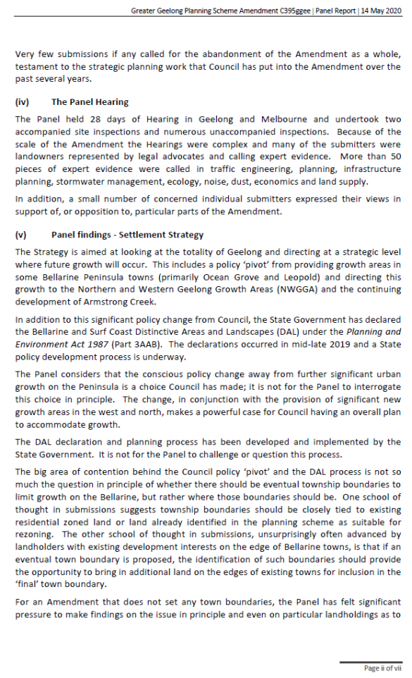 Panel Report Executive Summary - Page 2 of 7