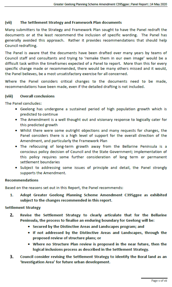 Panel Report Executive Summary - Page 5 of 7