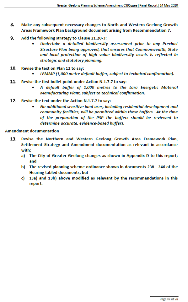 Panel Report Executive Summary - Page 7 of 7