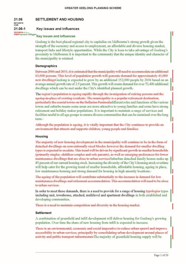 Amendment C395ggee  - Clause 21.06 page 1 of 10