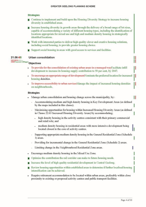 Amendment C395ggee  - Clause 21.06 page 4 of 10