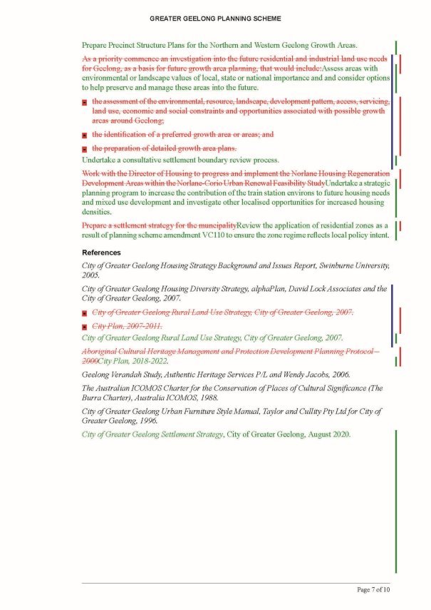Amendment C395ggee  - Clause 21.06 page 7 of 10