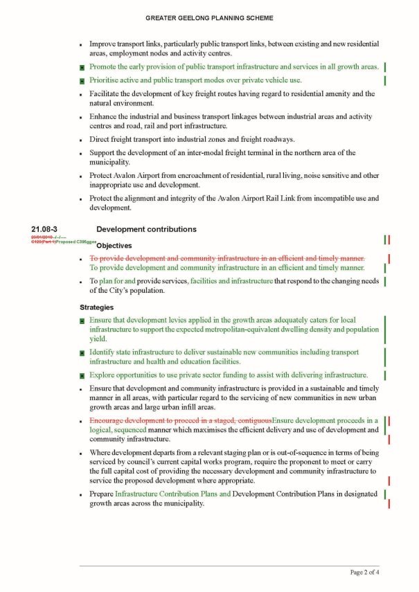 Amendment C395ggee  - Clause 21.08 page 2 of 4