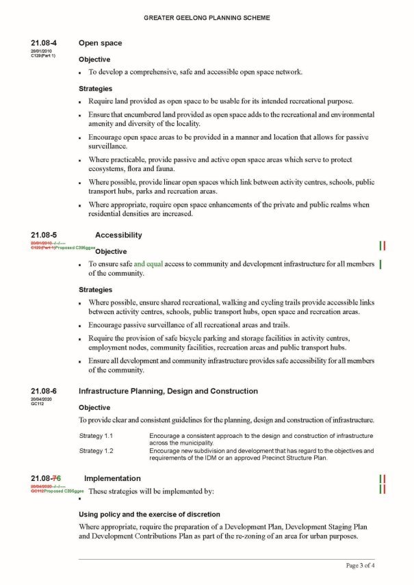 Amendment C395ggee  - Clause 21.08 page 3 of 4