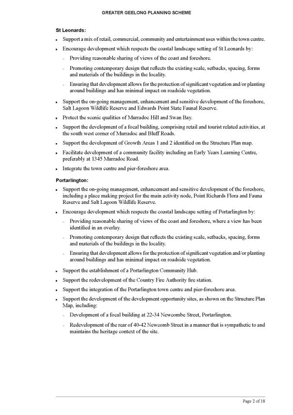 Amendment C395ggee  - Clause 21.14 page 2 of 18