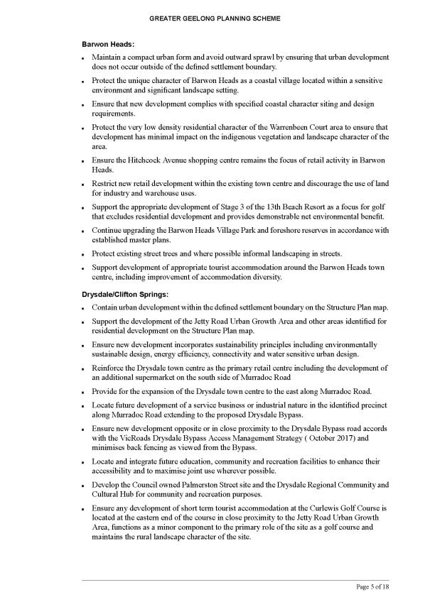 Amendment C395ggee  - Clause 21.14 page 5 of 18