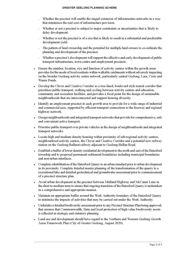 Amendment C395ggee  - Clause 21.20 page 2 of 4
