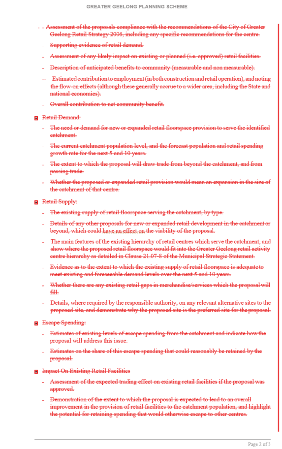 Amendment C393  - Clause 22.03 page 2 of 3