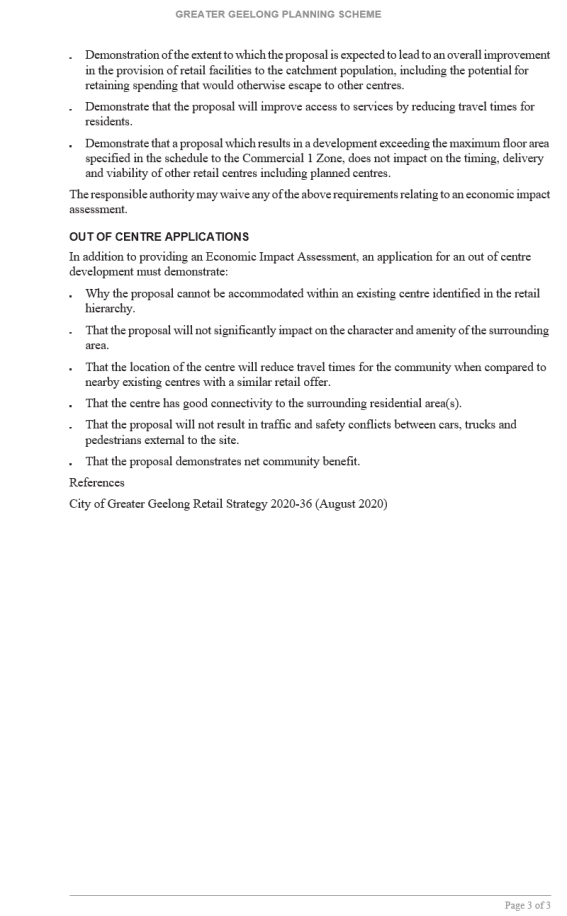 Amendment C393  - Clause 22.03 page 3 of 3 changes