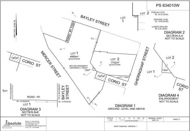 Proposed road deviation - sheet 2 - page 1