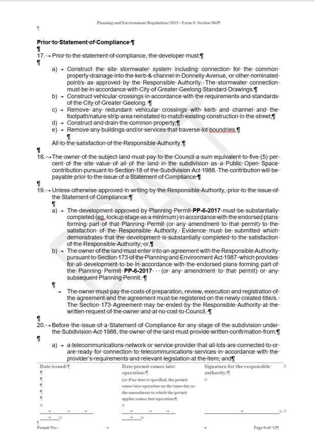 Planning Permit PP-6-2017 - page 6 of 12 pages