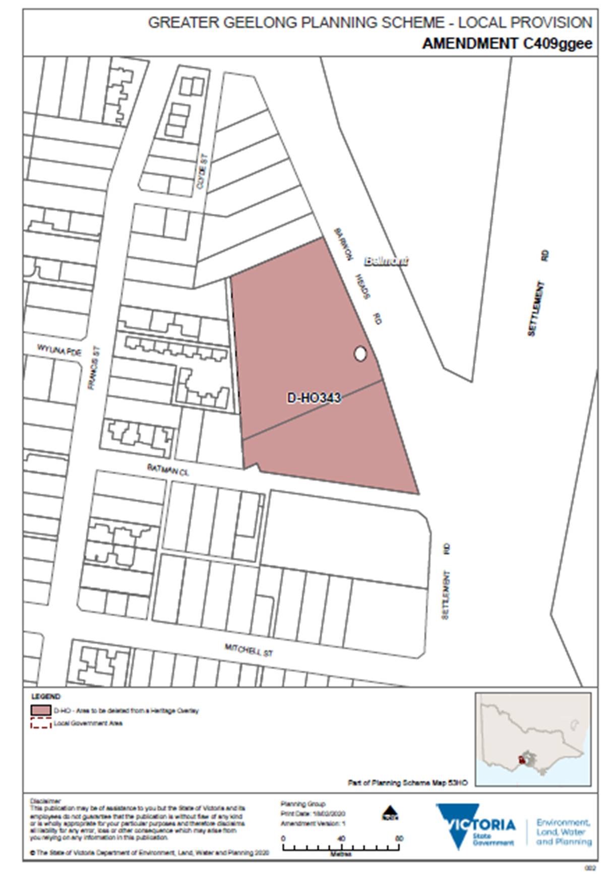 Part of Planning Scheme Map 53HO